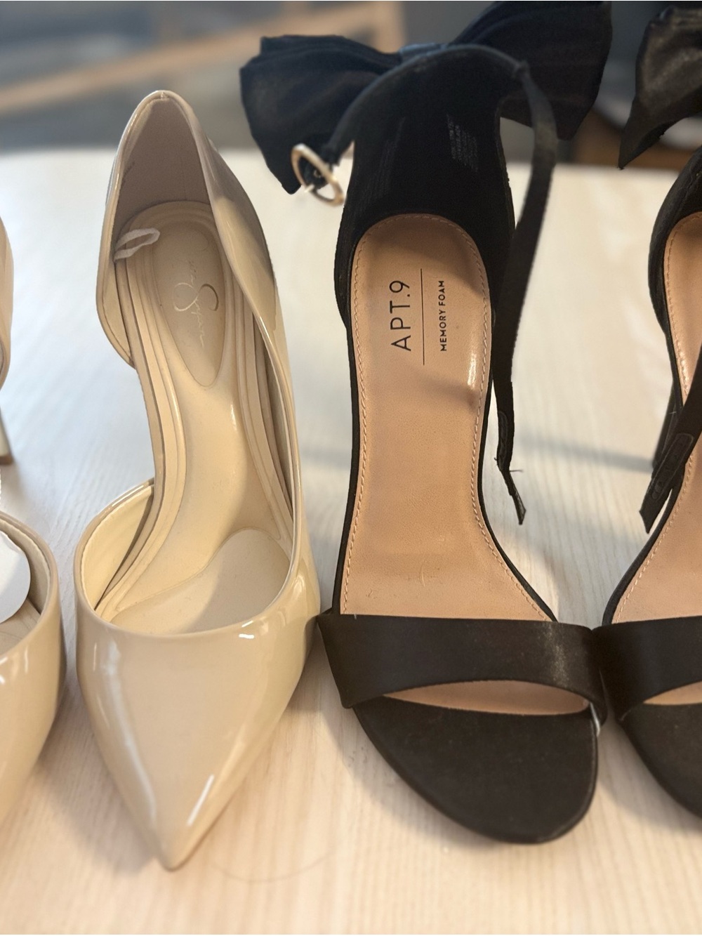 Jessica Simpson & Black Bow Ankle-Tie Sandals - Picture 3 of 3